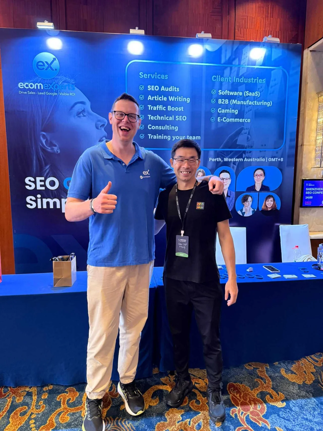 Marc Moeller with Shenzhen SEO Conference founder JP Zhang